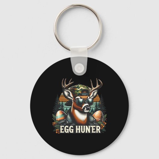 Egg Hunter Deer Buck Byckward Pet Deer Hunting Eas Sleutelhanger (Voorkant)