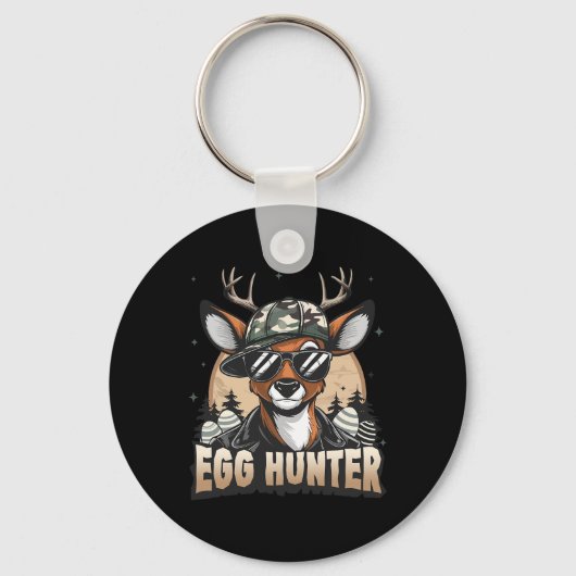 Egg Hunter Deer Buck Byckward Pet Deer Hunting Eas Sleutelhanger (Voorkant)