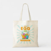 Egg Hunter Gepersonaliseerde Paasei Kinder Canvas Tote Bag (Achterkant)