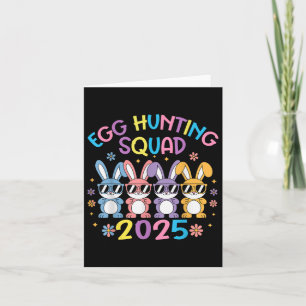 Egg Hunting Squad 2025 Happy Easter Bunny Family B Kaart