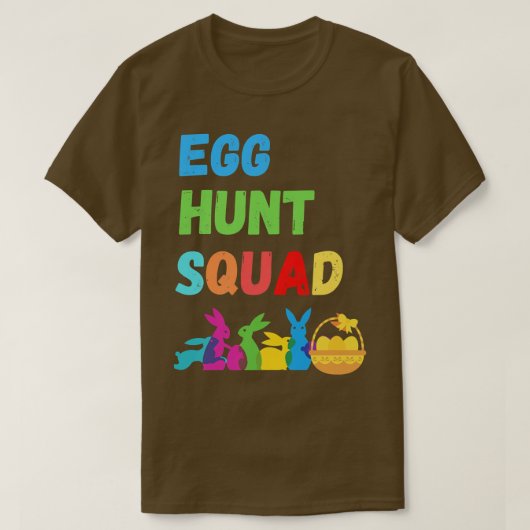 Egg Hunting Squad Bunny Familie T-shirt (Design voorkant)