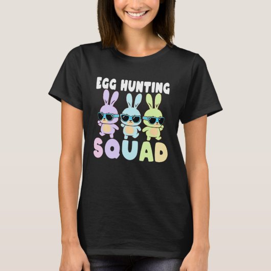 Egg Hunting Squad Easter Bunnies Egg Hunt T-shirt (Voorkant)
