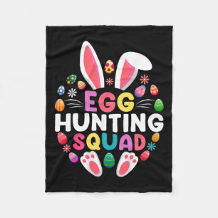 Egg Hunting Squad Gelukkig Paasdag Jachtseizoen Fleece Deken