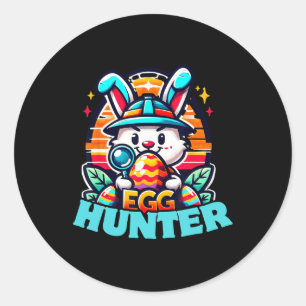 Egg Hunting Squad Graphic Easter Egg Hunt Ronde Sticker