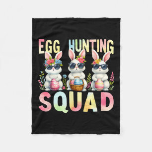 Egg Hunting Squad Paasdag Bunny Egg Hunt Happy Fleece Deken