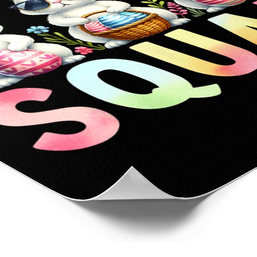 Egg Hunting Squad Paasdag Bunny Egg Hunt Happy Poster (Hoek)