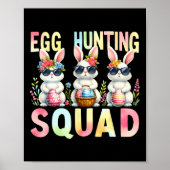 Egg Hunting Squad Paasdag Bunny Egg Hunt Happy Poster (Voorkant)