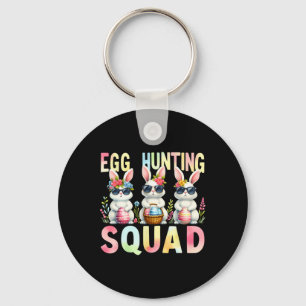 Egg Hunting Squad Paasdag Bunny Egg Hunt Happy Sleutelhanger