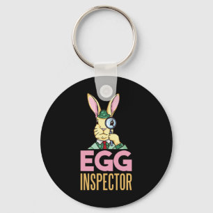 Egg Inspector Paashaas Grappig Konijn Egg Hunting Sleutelhanger