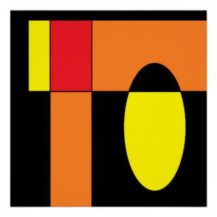 Egg Invader II - Ken Gage Abstracte kunst Perfect Poster