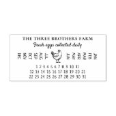  Egg Leged Date Zakelijk Boerderij Rubberstempel (Afrduk)