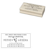  Egg Leged Date Zakelijk Boerderij Rubberstempel (Gestempeld)