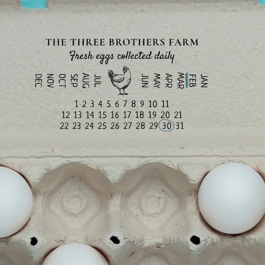 Egg Leged Date Zakelijk Boerderij Zelfinktende Stempel