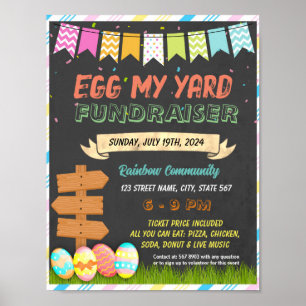Egg My Yard Fundraiser sjabloon Poster