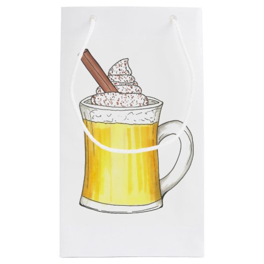 Egg Nog Eggnog Winter Holiday Gift Bag Klein Cadeauzakje (Achterkant)