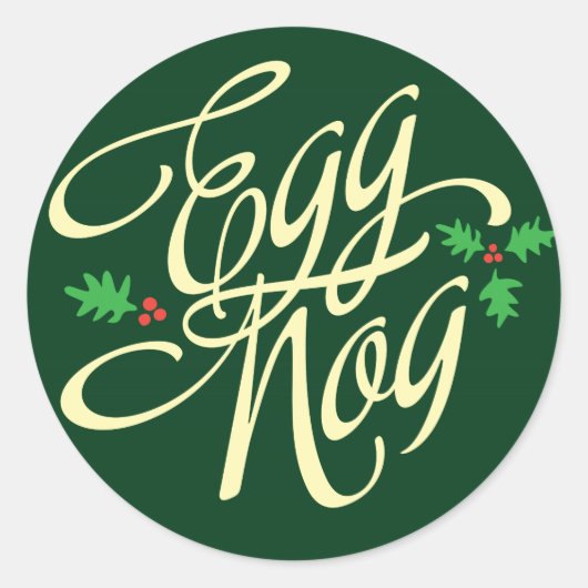 Egg Nog Green Cream Rode Sticker (Voorkant)