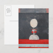 Egg over red and black briefkaart (Voorkant / Achterkant)