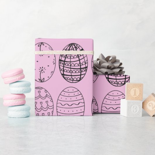 Egg Parade (klein) in roze inpakpapier (Baby Shower)