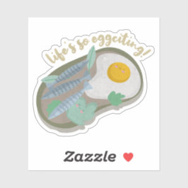 Egg Pun: Het leven is zo Eggciting Sticker