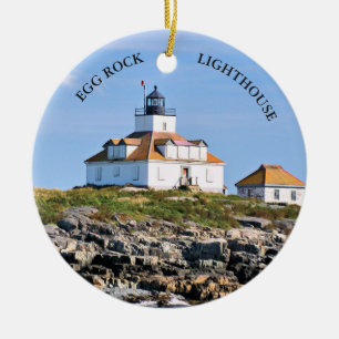 Egg Rock Lighthouse, Bar Harbor Maine Ornament