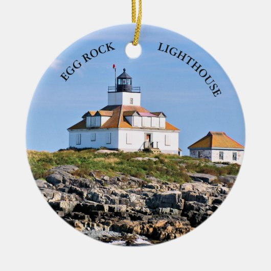 Egg Rock Lighthouse, Bar Harbor Maine Ornament (Voorkant)