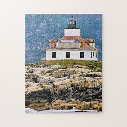 Egg Rock Lighthouse Bar Harbor Maine puzzel (Verticaal)