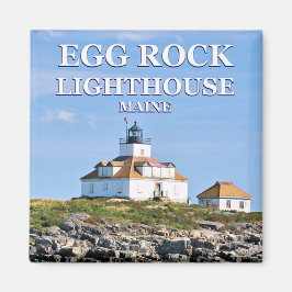 Egg Rock Lighthouse Bar Harbour Maine Square Magne Magneet