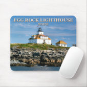Egg Rock vuurtoren, Bar Harbour Maine Mousepad Muismat (Met muis)