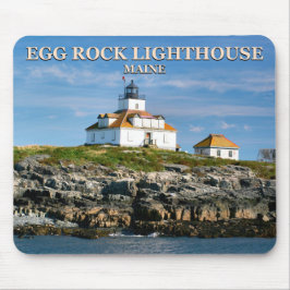 Egg Rock vuurtoren, Bar Harbour Maine Mousepad Muismat