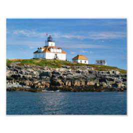 Egg Rock vuurtoren, Bar Harbour Maine Photo Print Foto Afdruk