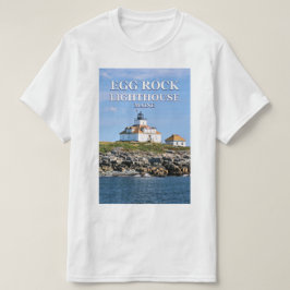 Egg Rock vuurtoren, Bar Harbour Maine T-Shirt