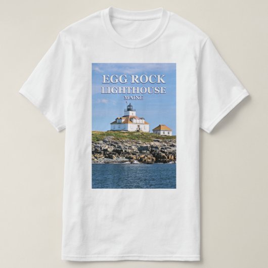 Egg Rock vuurtoren, Bar Harbour Maine T-Shirt (Design voorkant)