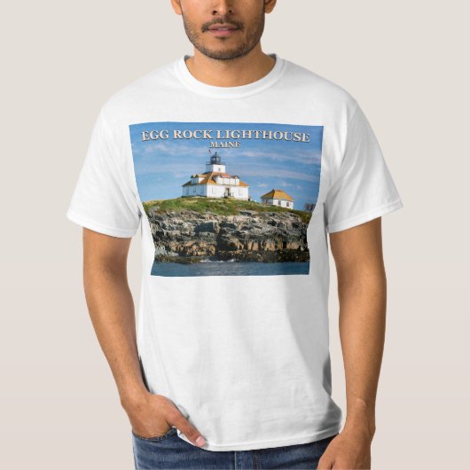 Egg Rock vuurtoren, Bar Harbour Maine T-Shirt (Voorkant)