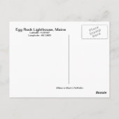 Egg Rock vuurtoren Maine-Briefkaart Briefkaart (Achterkant)