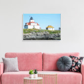 Egg Rock Vuurtoren Verpakt Canvas Print (Insitu (Woonkamer))