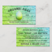 Egg  Rustiek Boerderij retro Groen Visitekaartje (Voorkant / Achterkant)