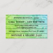 Egg  Rustiek Boerderij retro Groen Visitekaartje (Achterkant)