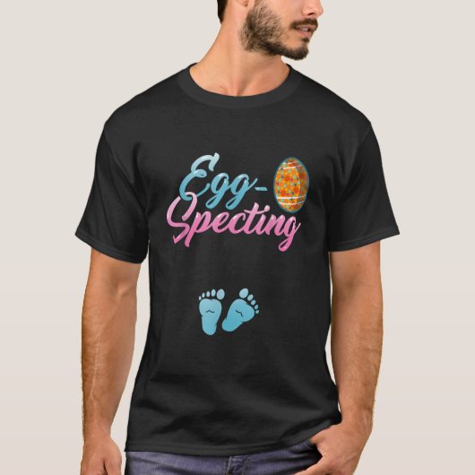 Egg Specting Easter Pregnancy Announcement Reveal T-shirt (Voorkant)