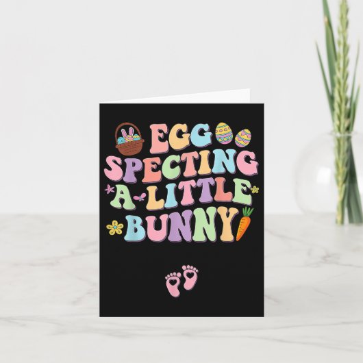 Egg Specting een beetje konijn Pasen zwangerschap  Kaart (Voorkant)