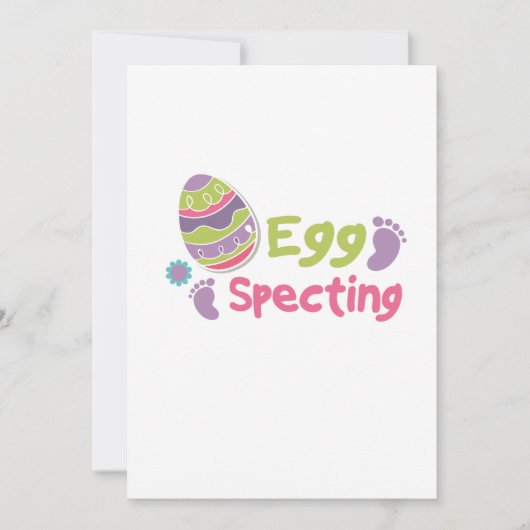 Egg Specting Zwangerschap - Grappige Pasen Zwanger Feestdagenkaart (Voorkant)