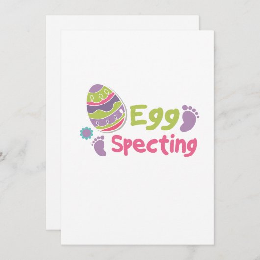 Egg Specting Zwangerschap - Grappige Pasen Zwanger Feestdagenkaart (Voorkant / Achterkant)