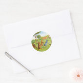 Egg & Spoon Race by Louis Wain Ronde Sticker (Envelop)