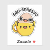 Egg-spresso Grappige Ei Koffie Pun Sticker (Vel)
