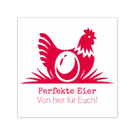 Egg stamp hen  zelfinktende stempel