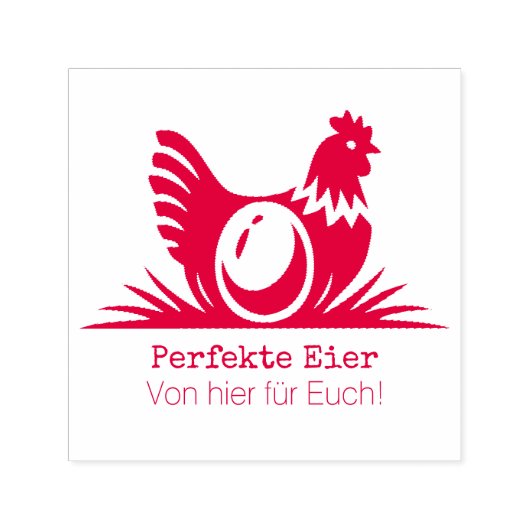 Egg stamp hen zelfinktende stempel (Design)