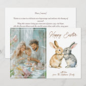  🐇Egg-stra Schattige Hoppy Pasen Feestdagenkaart (Voorkant / Achterkant)