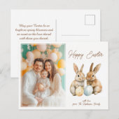  🐇Egg-stra Schattige Hoppy Pasen Feestdagenkaart (Voorkant / Achterkant)