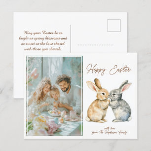  🐇Egg-stra Schattige Hoppy Pasen Feestdagenkaart