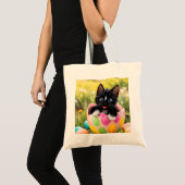 Egg-stra Speciaal Kat: Felini in een feestelijke s Tote Bag (Voorkant (product))