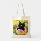 Egg-stra Speciaal Kat: Felini in een feestelijke s Tote Bag (Achterkant)